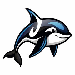 Fototapeta premium dolphin isolated on white Illustrations and artwork