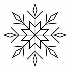 Obraz premium Snowflakes vector art illustration icon logo
