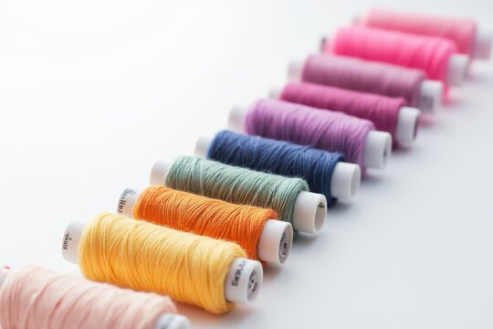 a spool of thread with different colors