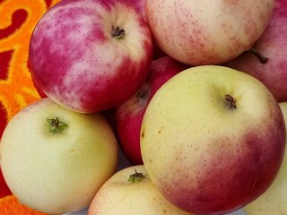 fresh apples on a background
