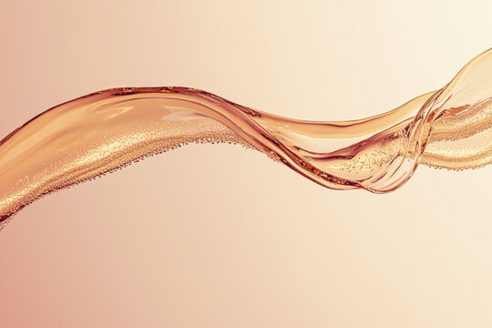 a raw glycol liquid dynamics, sterile white background, scientific precision