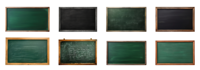 PNG Blackboard stationery, element set on transparent background