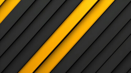 Abstract 3D Background: Black and Gold Stripes