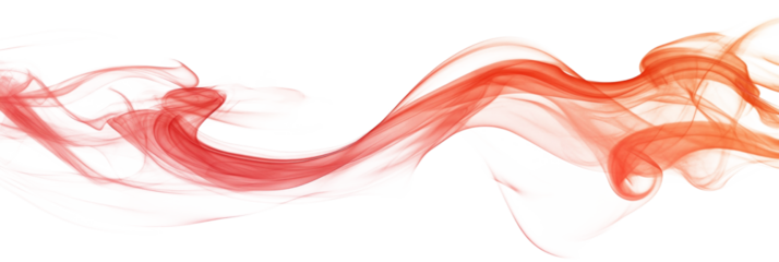 Thick red smoke cloud on a white background creates dramatic visual effect for various designs