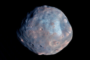 Asteroid in space, on a dark background. Elements of this image furnished by NASA