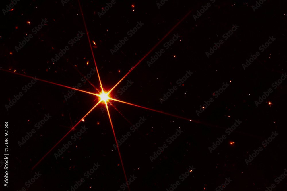 Sticker distant stars in deep space. elements of this image furnished by nasa