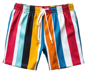 PNG Colorful striped swim trunks