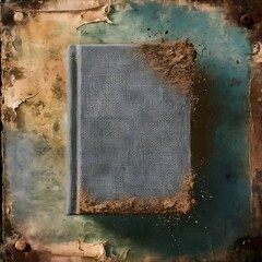 Abstract frame of grey book cover. Canvas texture. dirt overlay or screen effect use for grunge background and vintage style.