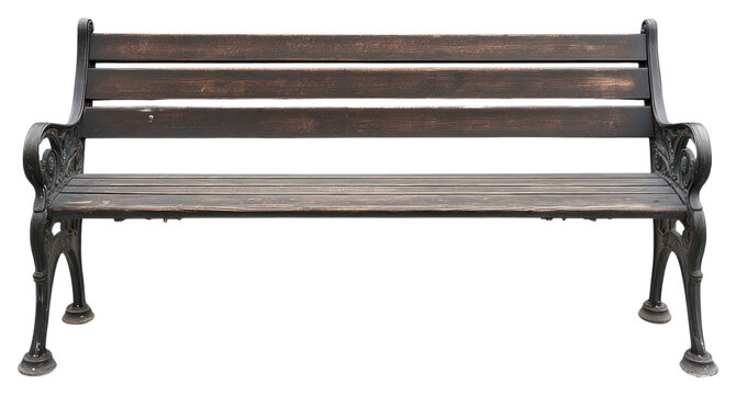 PNG Vintage wooden park bench - Powered by Adobe
