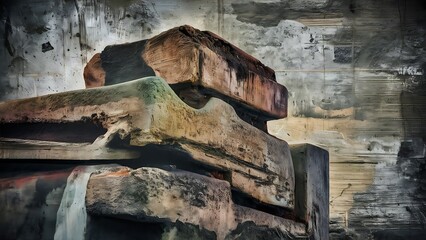 Close-up view of grungy abstract concrete wall textured background