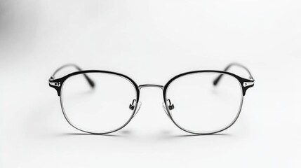 Stylish vintage glasses with a sleek design displayed on a minimalist background for eyewear fashion concepts.