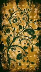 Grunge real organic vintage halftone vector ink print background