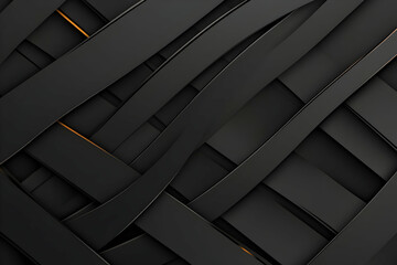 Fototapeta premium Abstract 3D Black Background