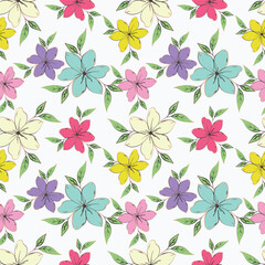 cute flower pattern for design fabric textile or wall decor