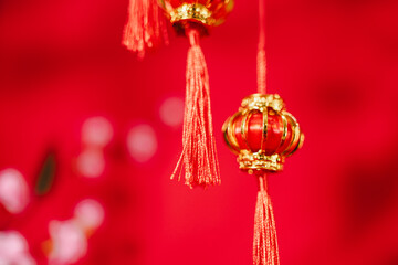 Chinese New Year With Red Background, Chinese New Year Concept.