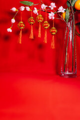 Chinese New Year With Red Background, Chinese New Year Concept.
