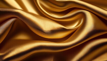 Elegant abstract golden silk texture with shiny ripples, creating a luxurious and flowing background perfect for premium branding, fashion, and sophisticated designs.
