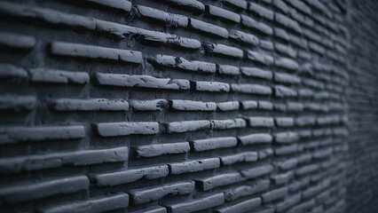 Close-up view of black brick wall textured background