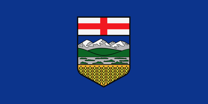 Alberta Canada flag background illustration
