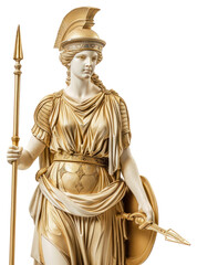 Obraz premium PNG Greek warrior goddess statue