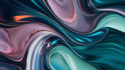 Obraz premium Liquid fluid modern abstract Seamless tile pattern AI art