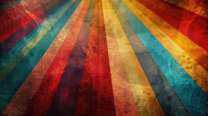 world circus day, poster, horizontal banner, abstract circus background, multicolored striped, paper texture, retro style, copy space, free space for text