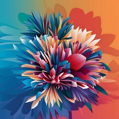 Abstract floral background. Vector Illustration