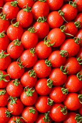 ripe juicy red tomatoes with leaves