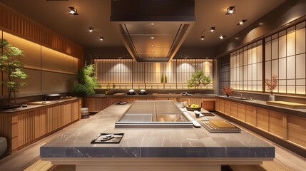 Interior of a restaurant bar