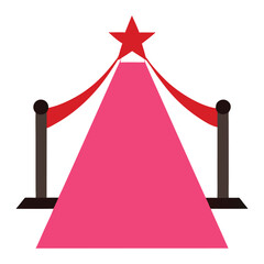 red carpet on a white background