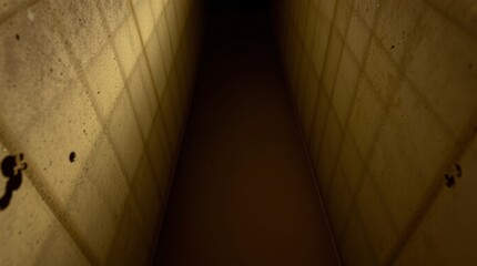 Obraz premium Concrete Corridor: A Dimly Lit, Atmospheric Passageway