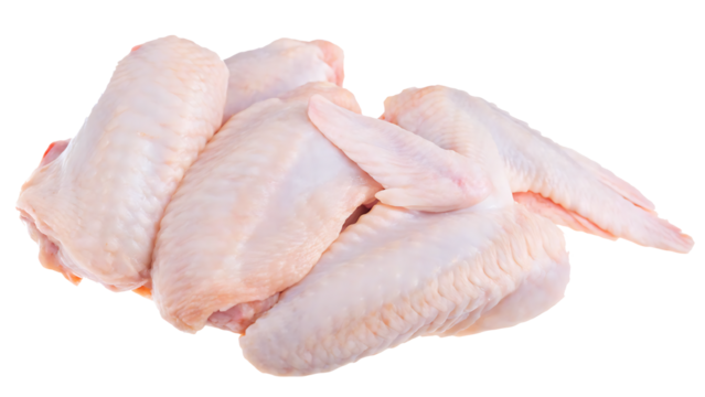 group of raw chicken wings isolated on white background PNG.AI GENERATED