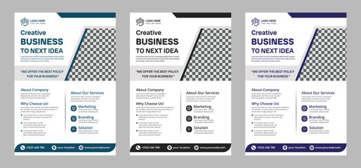 Customizable Business Flyer Template for Corporate Branding and Event Promotion modern-business-flyer-template. print ready eps