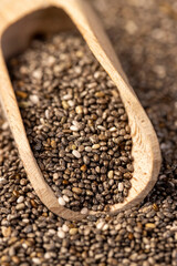 black and white chia seeds for a healthy diet