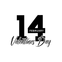 14 february happy valentine day design vector.