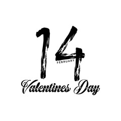 14 february happy valentine day design vector.