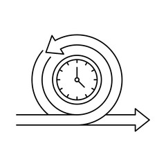 Time Flow – Clock Representing Efficient Time Management