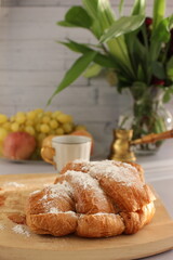 croissant and coffee