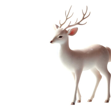 deer isolated on white on illustration 