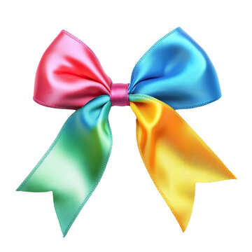 colorful bow on transparent background