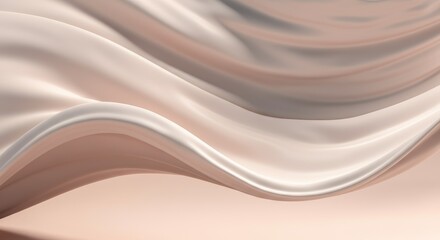 Obraz premium Wavy, flowing fabric folds in soft, gentle light