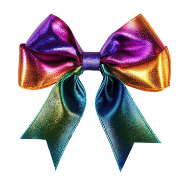colorful bow on transparent background