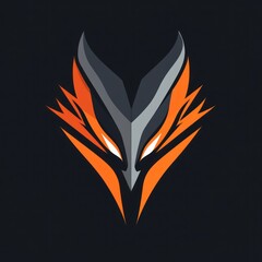 Fox head logo on dark background for use in digital media