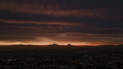 Amanecer en la ciudad de mexico