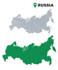 Obraz premium Lebanon map simple flat outline vector set