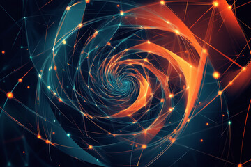 Obraz premium Global Network Map with Illuminated Digital Connections Highlighting International Communication, Cyber Technology, and Futuristic Data Visualization