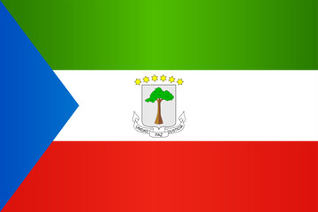 Illustration of the National Flag of the Republic of Equatorial Guinea. Vector element