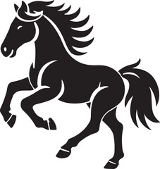 Horse icon silhouette vector with white background