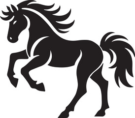 Horse icon silhouette vector with white background