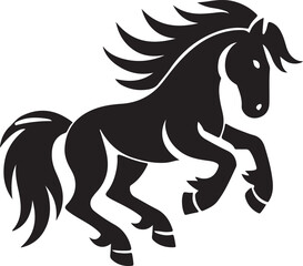 Fototapeta premium Horse icon silhouette vector with white background